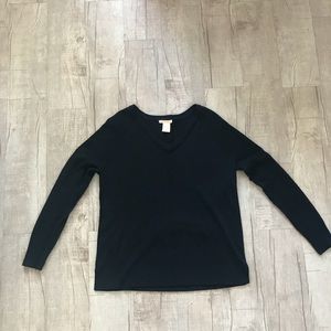 Women’s black v neck sweater